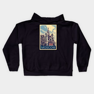 Moscow in Shepard Fairey style 2 Kids Hoodie